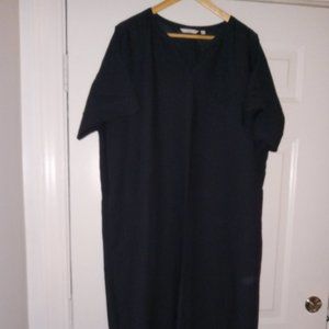 Uniqlo Linen Blend Short Sleeve Kaftan Dress